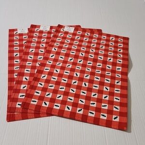 Lillian Vernon Ant Novelty Print Set Of Three Dinner Placemats Cotton NWT Picnic